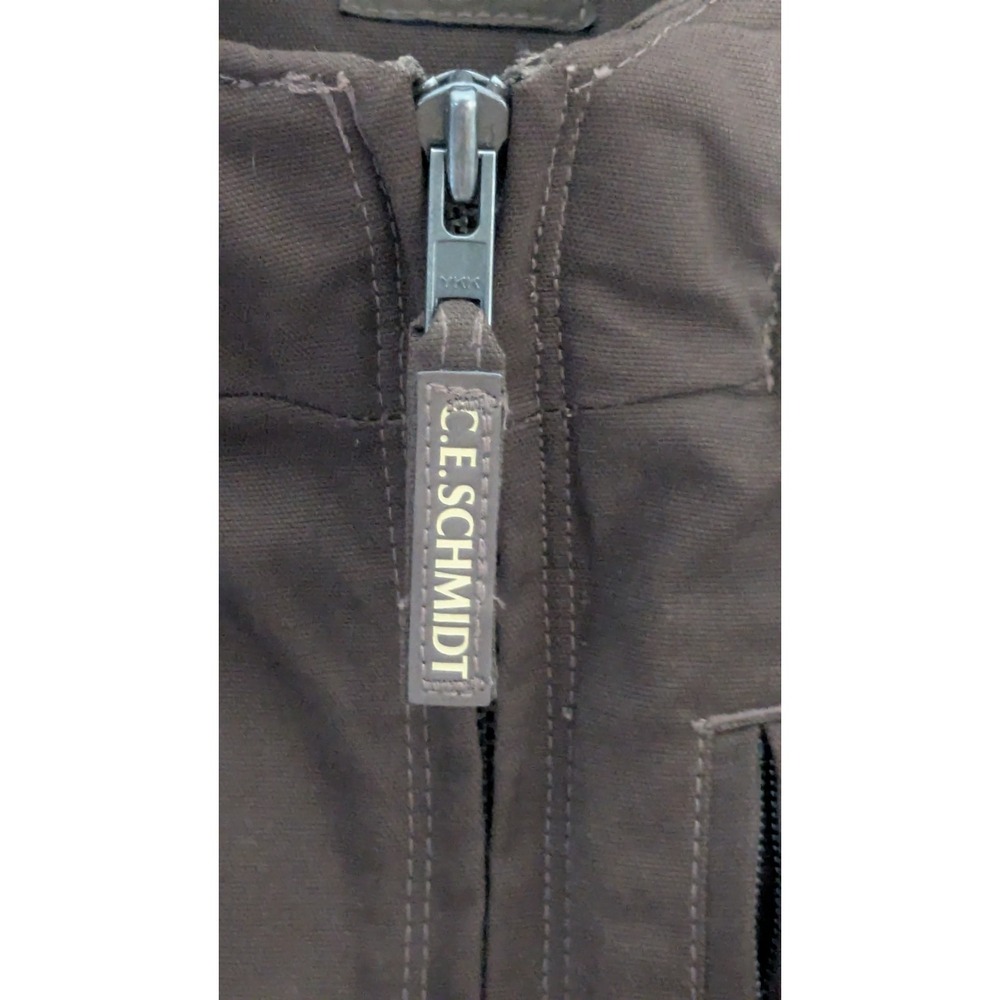 Vintage CE Schmidt Workwear Jacket Men Large/Tall Brown Sherpa Lined Hooded - Picture 6 of 15